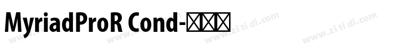 MyriadProR Cond字体转换